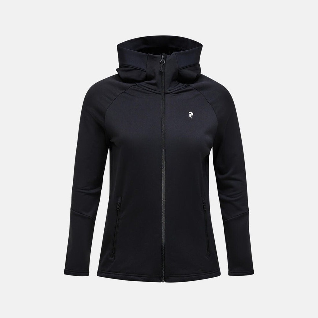 [G80574030_XS] W Rider Essentials Zip Hood (BLACK/BLACK, XS)