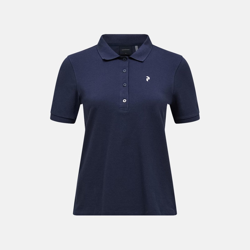 [G79492130_S] W Classic Cotton Polo (BLUE SHADOW, S)