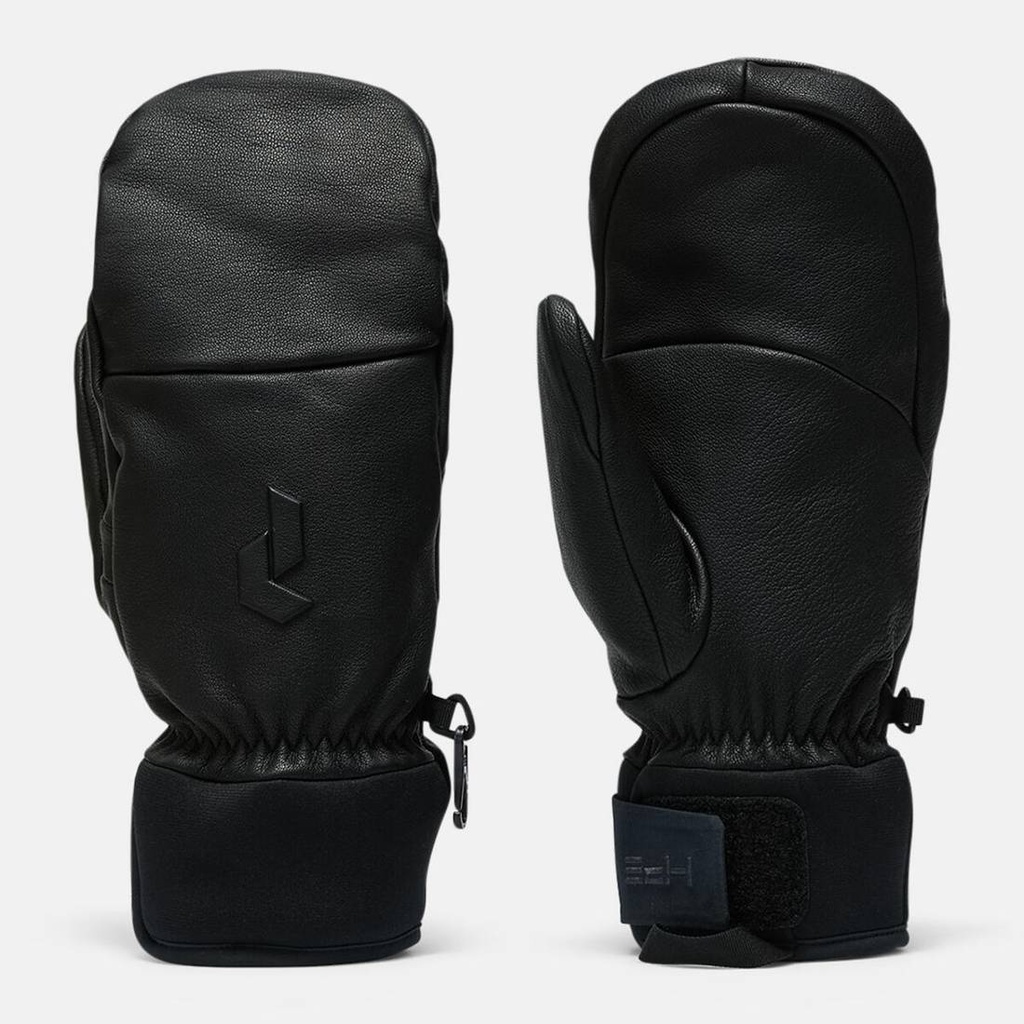 [G81166010_10] Leather Ski Mitten (F-26) (BLACK, 10)